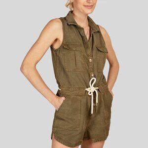 🍋3 for $20🍋 MANGO Olive Green Romper Size XS